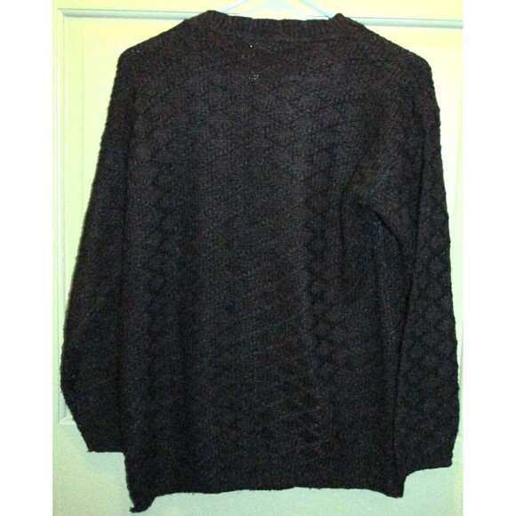 Bobbie Brooks Anywear Womens Black Crewneck Long Sleeve Pullover Sweater Size 10 - Picture 5 of 7